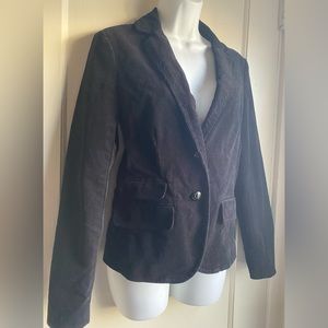 QMack Velvet like black blazer jacket size 6 new with tags
